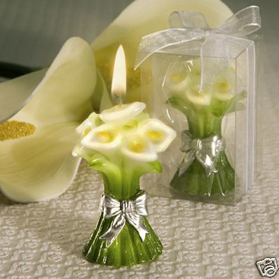 100 Calla Lily Wax Candle Wedding Favors Favor Bulk Lot