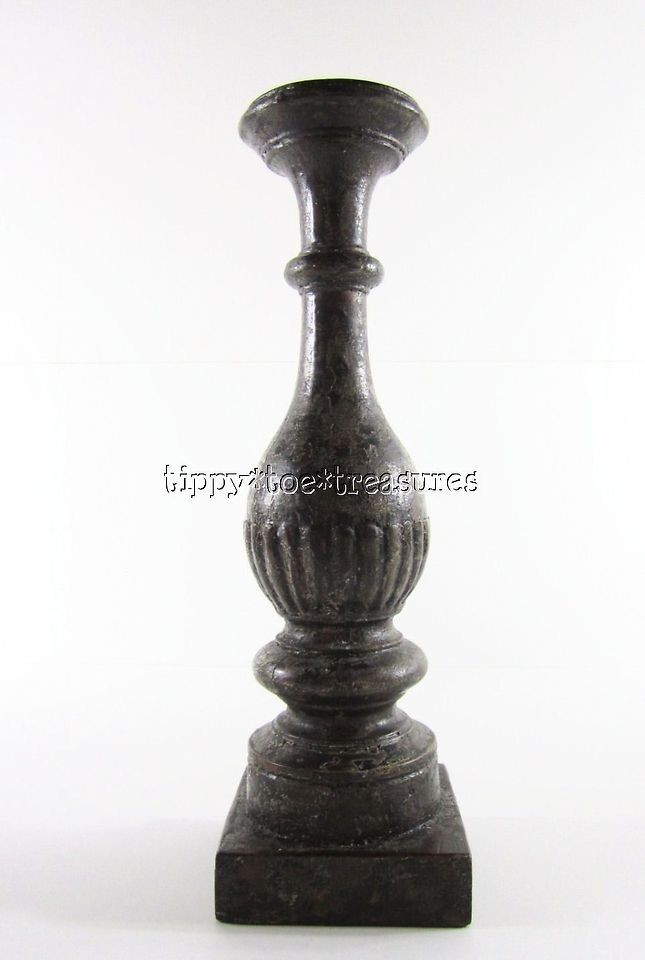 Gallerie Tuscan Pillar Candle holder Large 17 tall Rustic finish j 