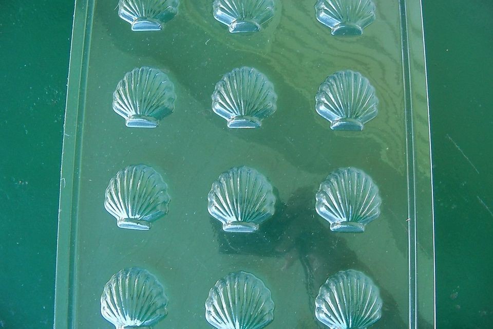 FAN SHAPED SEASHELLS CHOCOLATE CANDY MOLD