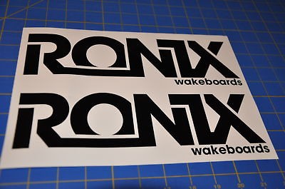 2011 RONIX BLACK LOGO STICKER You Get 2 WAKEBOARD DECAL