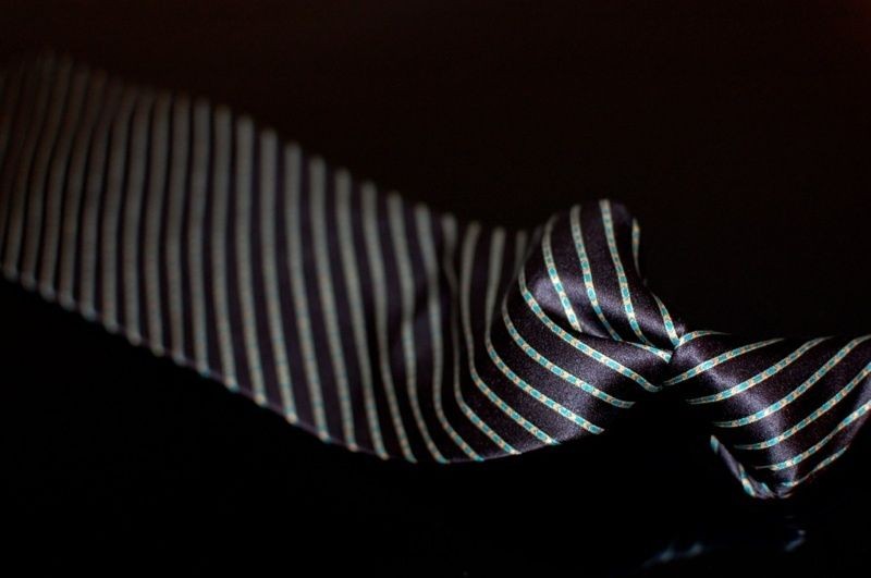 LONG Stefano Ricci Mens 100% Gloss Silk Tie Navy Mosaic Stripe Repp 