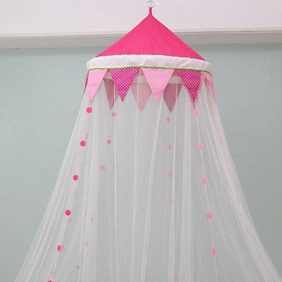 Childs Pierrot Bed Canopy Mosquito Net + Adhesive Tape Hook / New