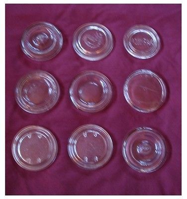 Clear Glass Canning Jar Lids and Liners One is a Bunte Candy Jar Lid