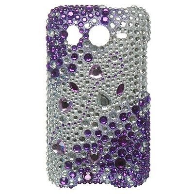   SILVER BLING DIAMOND PLASTIC CASE COVER FOR HTC INSPIRE 4G / DESIRE