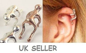 CLIMBING MAN EAR CUFF HELIX UPPER EARRING CARTILAGE WRAP AROUND