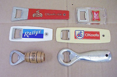 Lot of 6 (six) Vintage Beer Opener Miller O’Keefe Rallye Kronenbrau