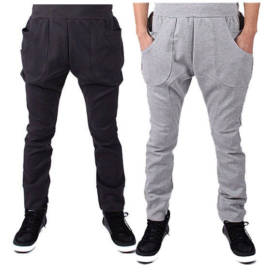 BAGGY SKINNY CASUAL LONG PANTS UNISEX MEN WOMEN Athletic COTTON 