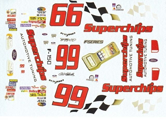 99 Carl Edwards Superships Truck 1/24th   1/25th Scale Waterslide 