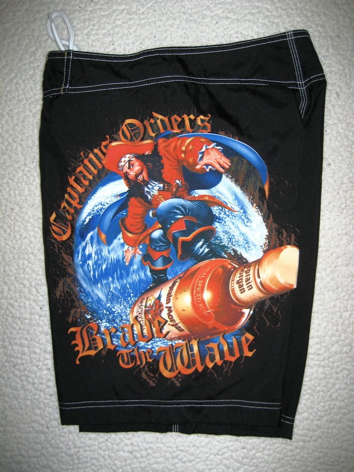 Captain Morgan Rum Board Shorts Swim Shorts Adult Mens Size 30 Brave 