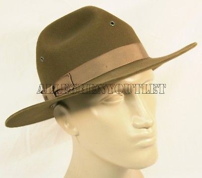 USMC CAMPAIGN HAT Trooper Brown Drill Sergeant 7 1/8 VG