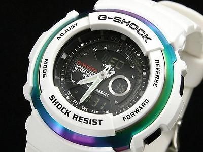 CASIO G SHOCK, ANALOG DIGITAL, WORLD TIME, G306X G 306X 7A, WHITE 