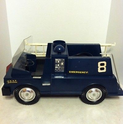 Vtg Rare 1967 GI Joe Crash Crew Fire And Rescue Truck Working Light 