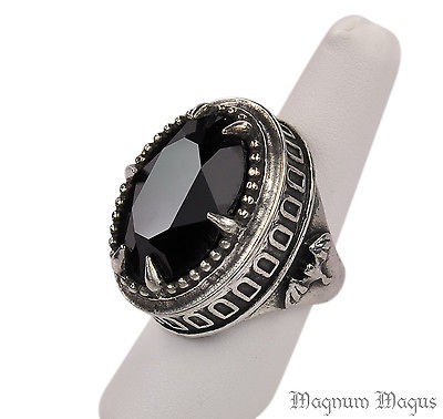 Alchemy Gothic Black Hemlock Poison Ring Size 12 Herbs, Spellcraft