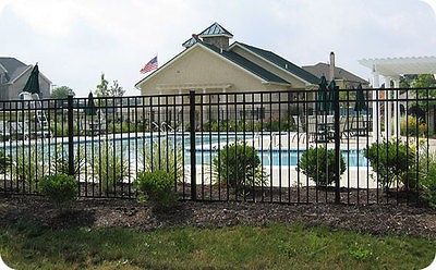 BLACK ALUMINUM POOL FENCE  MEETS ALL BOCA CODES  54 x 90  LIFETIME 