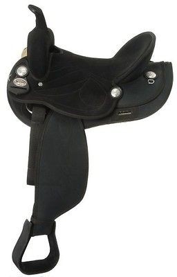 17 Suede Barrel Trail Western Cordura Saddle Horse Tack Black