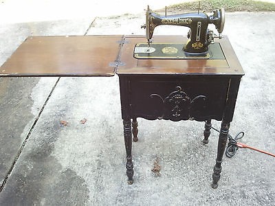 Listed Vintage New Home Electric Sewing Machine Model K In Cabinet On Popscreen