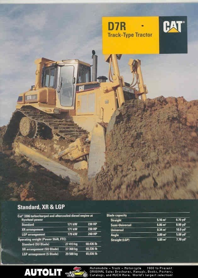 1998 Caterpillar D7R Series II Crawler Tractor Bulldozer Construction 