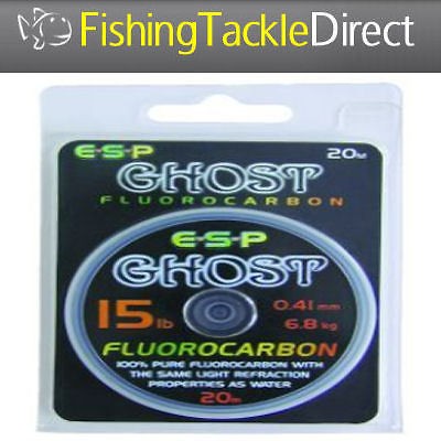 ESP GHOST FLUOROCARBON CARP FISHING LINE 20M SPOOL ALL SIZES   (RMLL2)