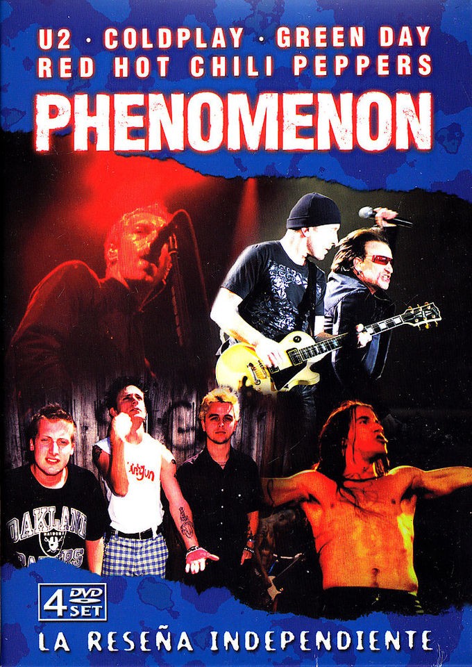     GREEN DAY   RED HOT CHILI PEPPERS  PHENOMENON 4 DVD BOX SET LIVE