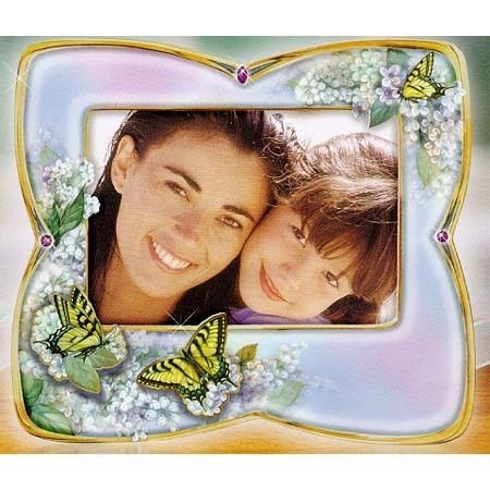 Whispering Wings Picture Frame with Butterflies   Bradford Exchange