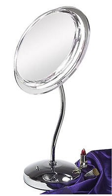   Light 7X Magnification S Neck Lighted Vanity Makeup Mirror SL37