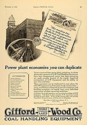   Ad Gifford Wood Co. Coal Handling Equipment NY   ORIGINAL ADVERTISING