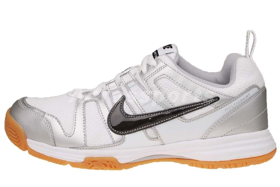 Nike Multicourt 10 White Silver Mens Gum Volleyball Shoes 454357 101