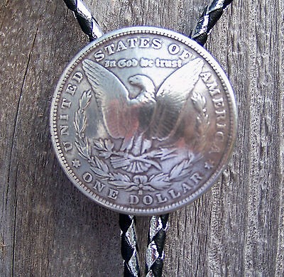 Morgan Silver Dollar Bolo   Americana   Sterling Plated   Western 