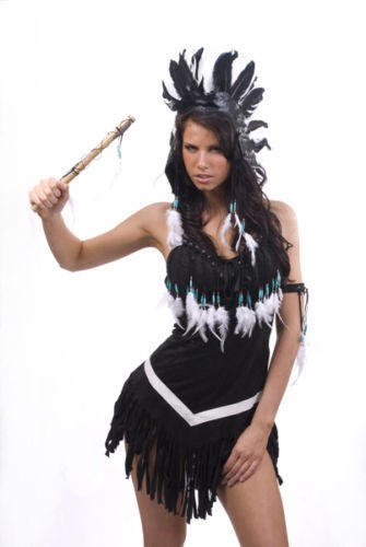 Costume Fancy Dress Indian Princess/Squaw Small 8 10