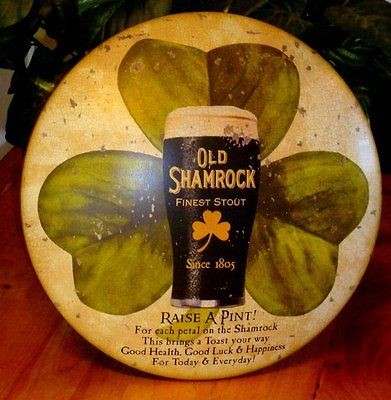   finest stout since 1805 METAL SIGN hubcap shaped IRISH BEER garage