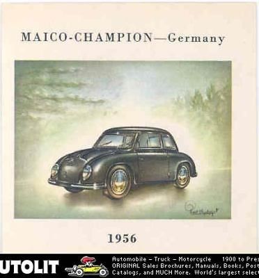 1956 Maico Microcar Champion MC400/4 Cigarette Card