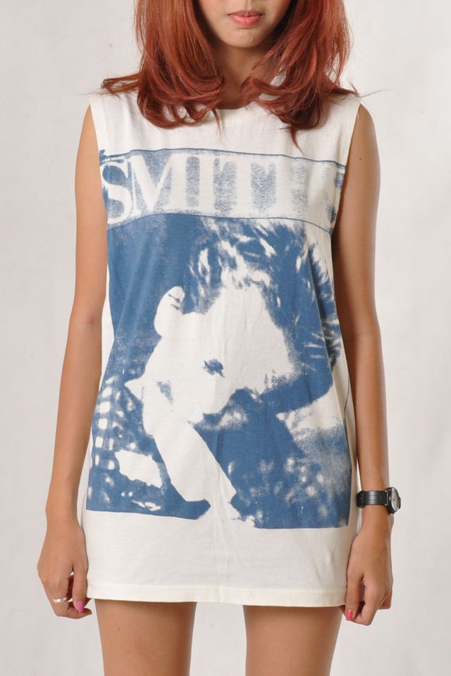 The Smiths Child & Ice Cream Women Oversize Sleeveless Light Cream T 