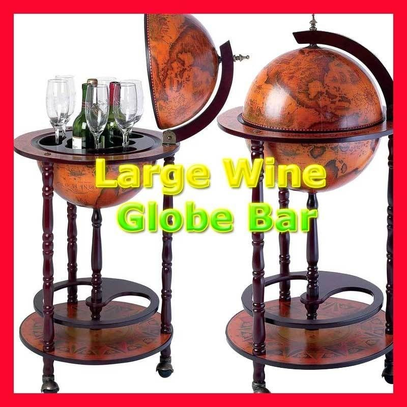   Wine Globe Bar Mini Liquor Bar cabinet stand Rack Italian Globe Wine