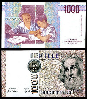 1000 lire in Italy/ San Marino/ Vatican