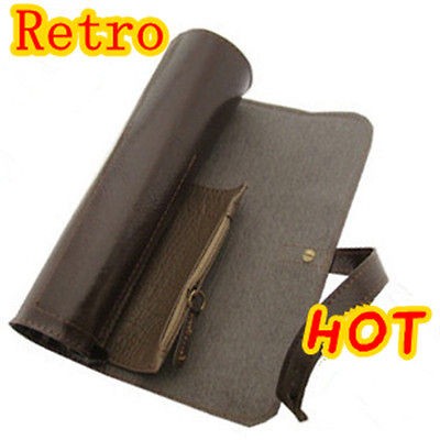 Vintage Style Roll Pencil Case Storage Pouch Bag Fashion Pencil Case