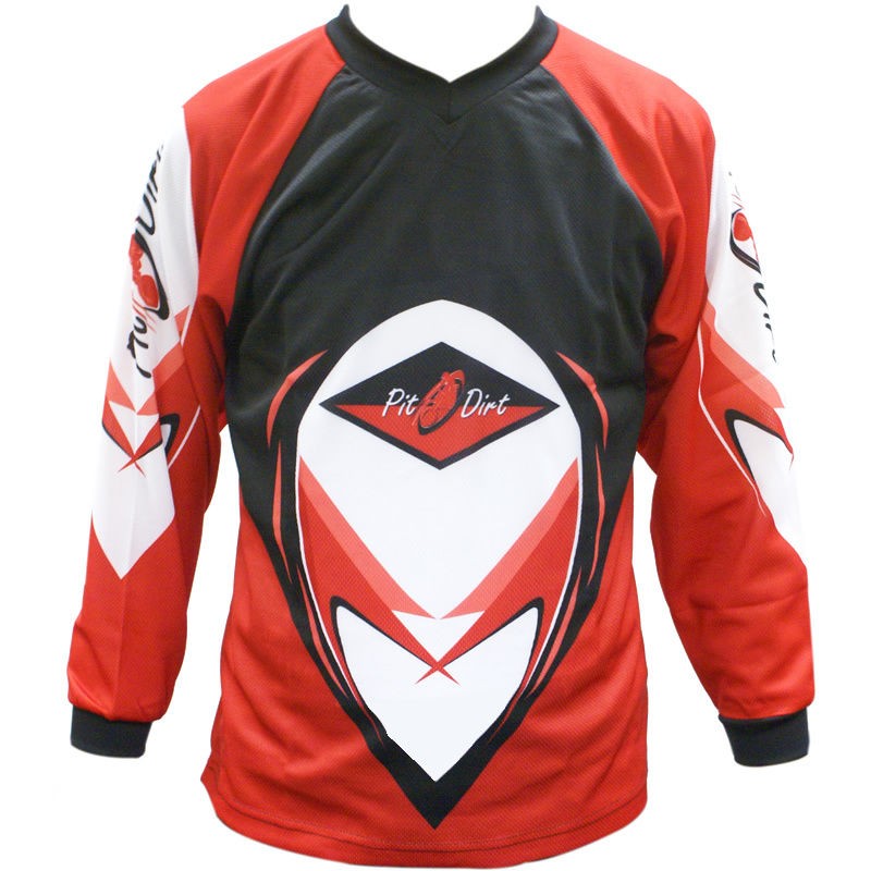 PIT DIRT JUNIOR KIDS MX MOTOCROSS SHIRT JERSEY RED XL