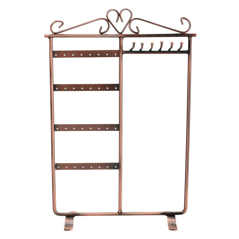 New Jewelry Necklace Earring Display Stand Rack Holder Bronze T 062c 