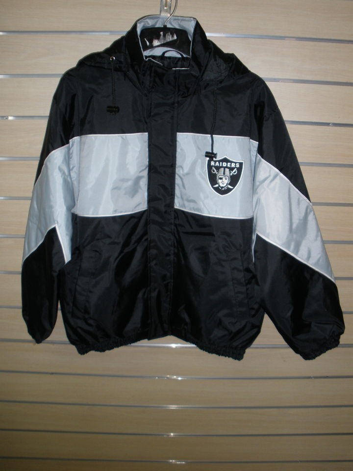 JEFF HAMILTON PRO SPORT NFL Licensed Oakland Raiders Nylon Rain Jacket 