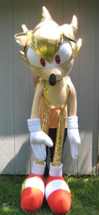 GIANT 7 Feet Tall Gold SUPER SONIC HEDGEHOG SEGA Plush Stuffed Animal 