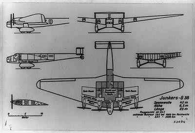 Junkers G 38,Flugzeug un​d Motorenwerke​,transport airplane,Germa 