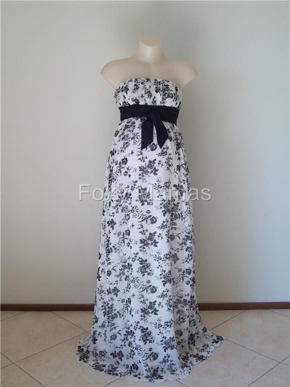 FOXYMAMA B&W Maternity or Not Evening Formal Dress 8~16