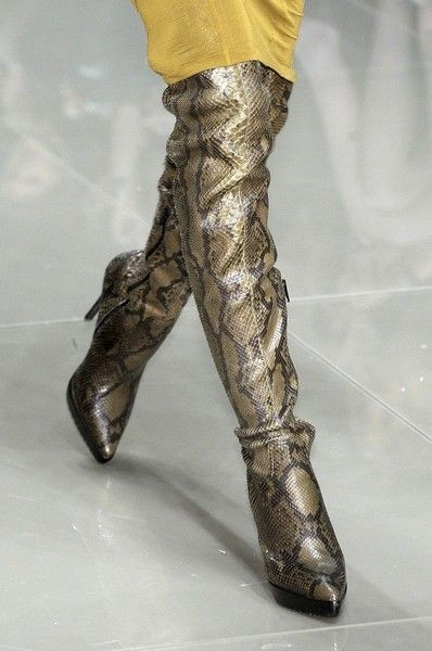   PRORSUM $2,495 THIGH HIGH CALVARY PYTHON SNAKE BOOTS SHOES~38 7