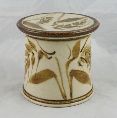   Boulder Colorado 46 Art Pottery Wheat Grain Pattern Butter Keeper