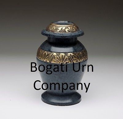 Beautiful Brass Keepsake Urn in Box Embassy Granite