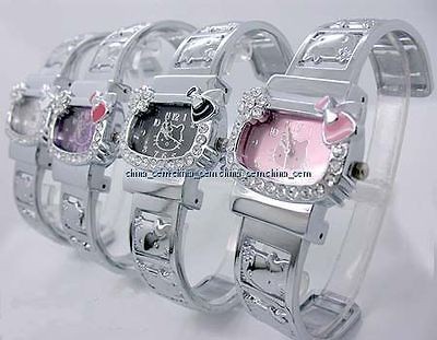 10PCS WHOLESALE GORGEOUS LUXURY ZIRCON FANCY KITTEN WOMAN XMAS BANGLE 