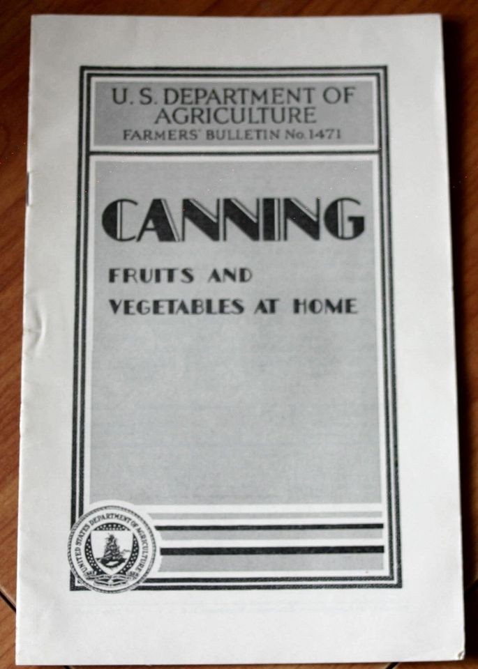   and Vegetables At Home 1933 Water Bath Pressure Canners Steamers
