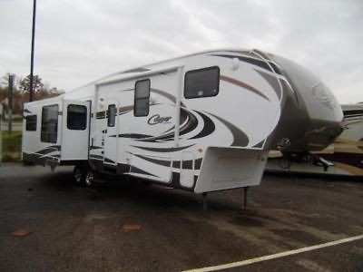 2013 KEYSTONE COUGAR 327RES REAR ENTERTAINMENT 5TH WHEEL. TERRYTOWN 