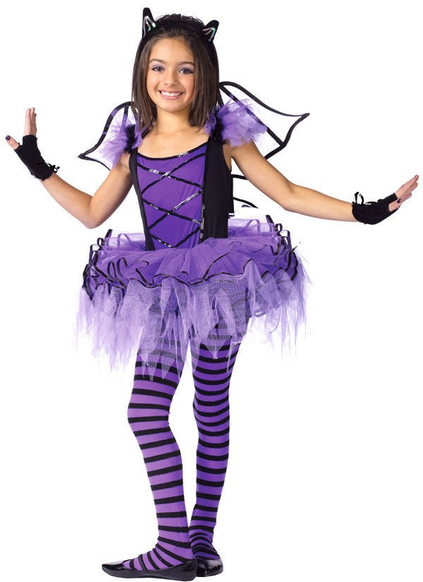   Bat Costume Batarina Frilly Ballerina Dancer Suit Purple Baterina Kids