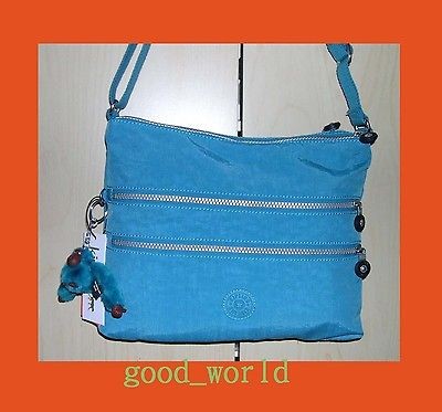 NWT KIPLING ALVAR DEEP SKY BLUE SHOULDER / CROSSBODY BAG W/ KEYCHAIN