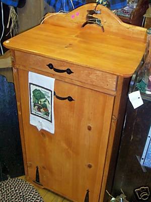 NEW** Custom Single Wood Trash Bin   choose accents